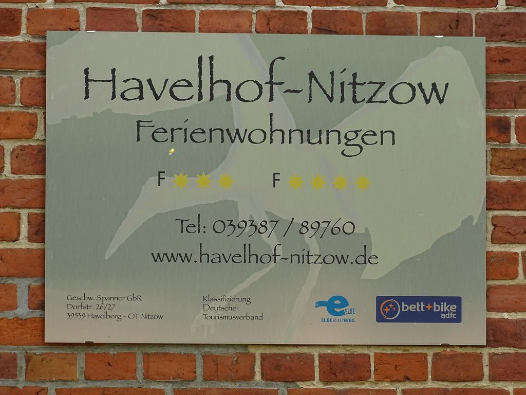 Апартаменты Havelhof-Nitzow Экстерьер фото